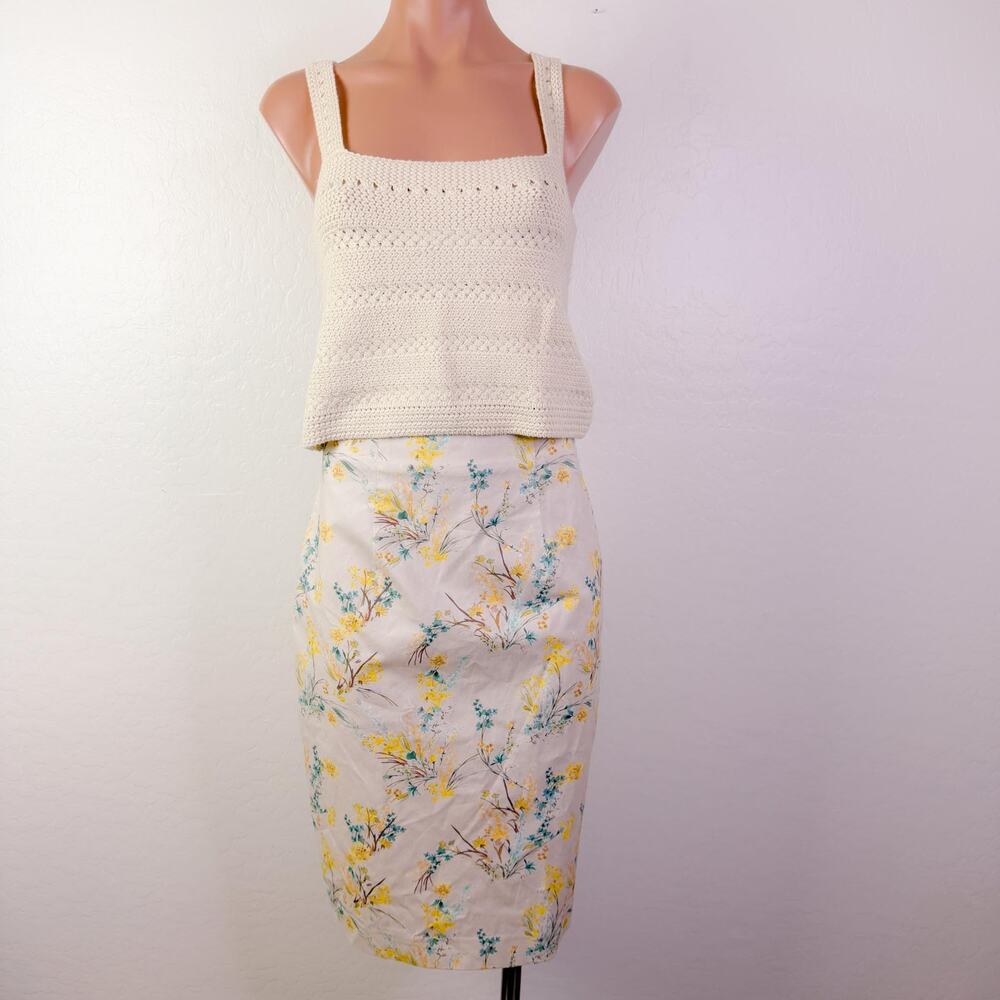 Antonio Melani Prairie Cottage Rosalie Floral Stretch Pencil Midi Skirt Sz 2 NWT - Picture 6 of 8